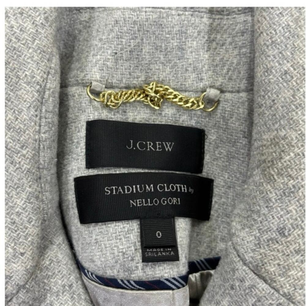 NWOT J.Crew Majesty Peacoat in Stadium Cloth by Nello Gori Size 0 - Picture 11 of 12